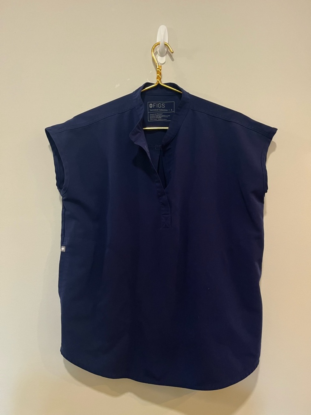 FIGS Rafaela Oversized Tunic Top - Navy - Picture 2 of 3